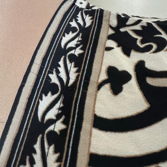 Max Studio Kimono Large Womens Batik Open Front Maximalist Boho Cream Black New - Picture 9 of 9